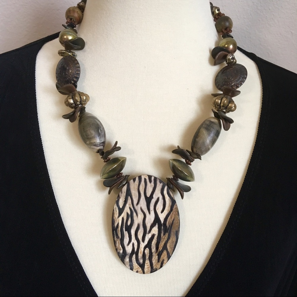 Tribal statement necklace